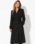 Women's Oversized Double-Breasted Trench Coat with Self-Tie Belt – Blair Mae