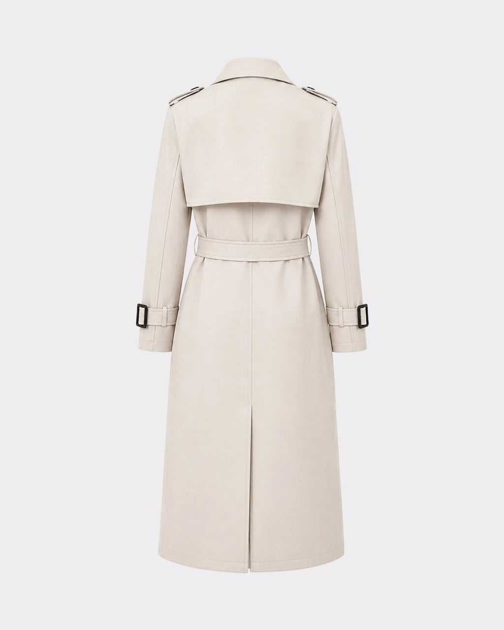Women's Oversized Double-Breasted Trench Coat with Self-Tie Belt – Blair Mae