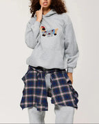 Women's Oversized Hoodie with Embroidered Dachshund and Kangaroo Pocket – Amelie