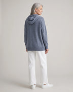 Women's Oversized Hoodie Knit Jumper with Funnel Neck and Drawstring Hood – Talia Jane