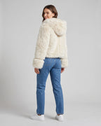 Women's Oversized Hooded Faux Fur Jacket with Fluffy Cuffs – Uma Mae