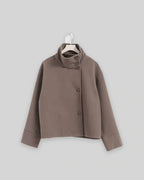 Women's Jackets for Women Oversized Stand Collar Wool-Blend Jacket with Button Front – Fleur Jane