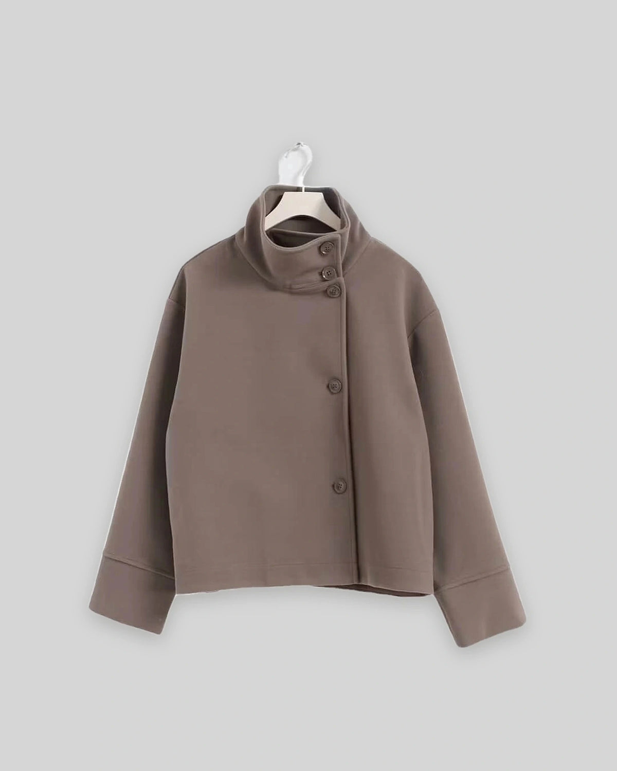Women's Jackets for Women Oversized Stand Collar Wool-Blend Jacket with Button Front – Fleur Jane