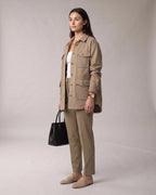 Women's Oversized Shacket in Wool-Look with Flap Chest Pockets – Dahlia