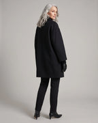 Women's Oversized Wool-Blend Winter Coat with Wide Collar – Fleur Belle