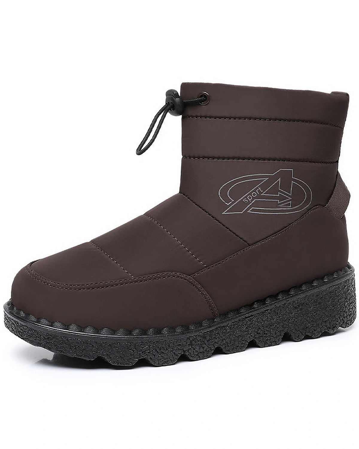 Women's Quilted Ankle Snow Boots with Side Zip and Toggle Collar – Nadia Rose
