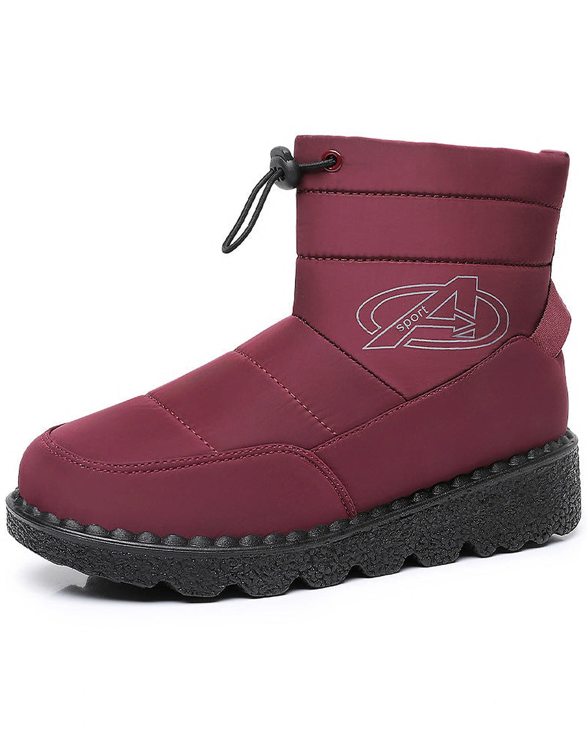 Women's Quilted Ankle Snow Boots with Side Zip and Toggle Collar – Nadia Rose