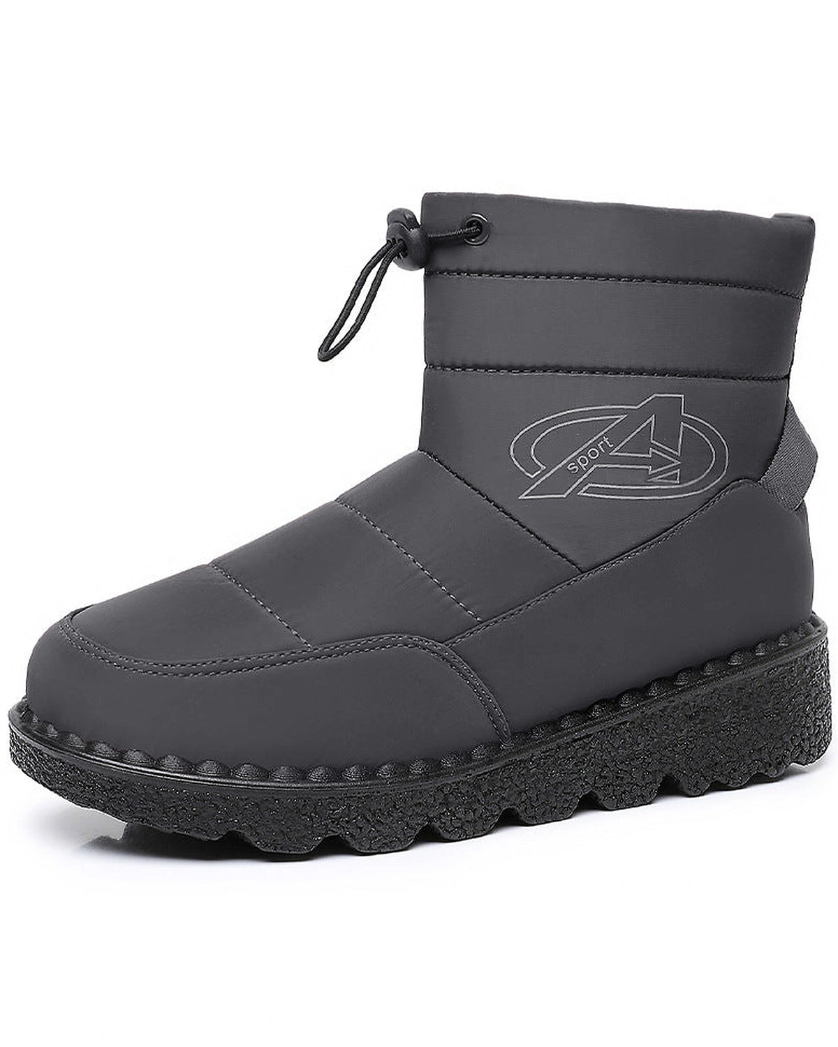 Women's Quilted Ankle Snow Boots with Side Zip and Toggle Collar – Nadia Rose