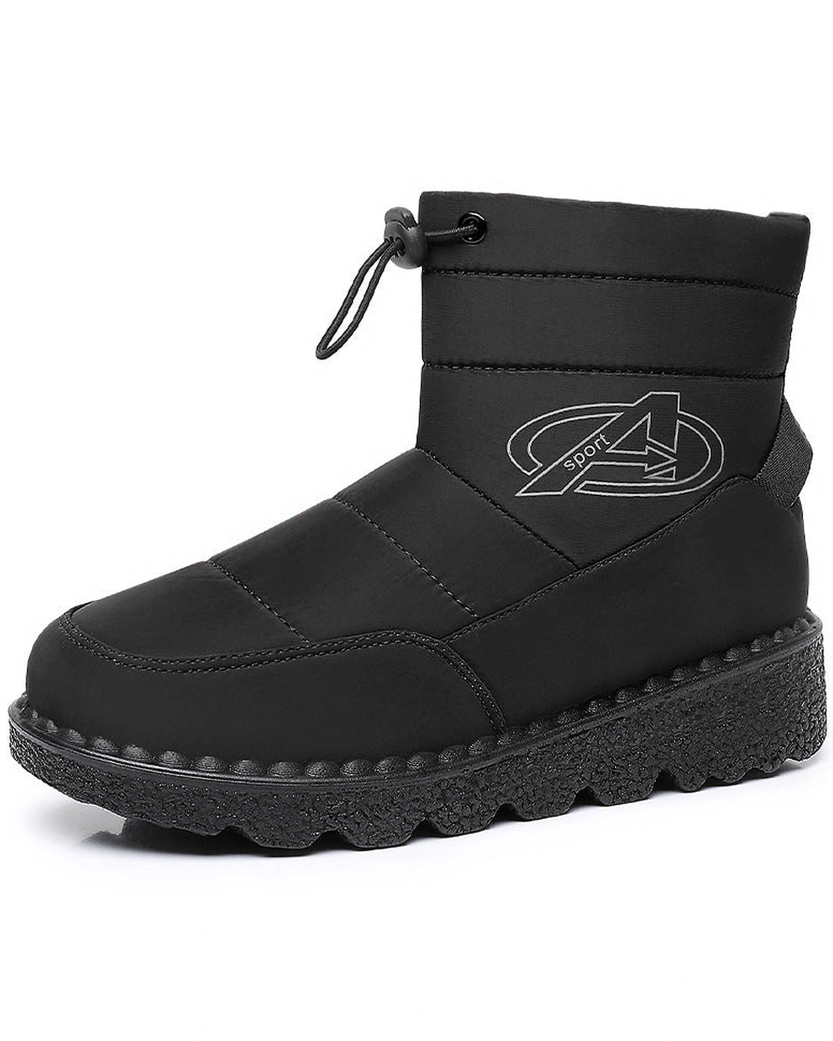 Women's Quilted Ankle Snow Boots with Side Zip and Toggle Collar – Nadia Rose