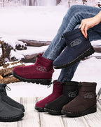 Women's Quilted Ankle Snow Boots with Side Zip and Toggle Collar – Nadia Rose