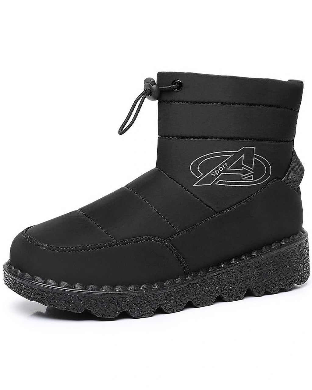 Women's Quilted Ankle Snow Boots with Side Zip and Toggle Collar – Nadia Rose