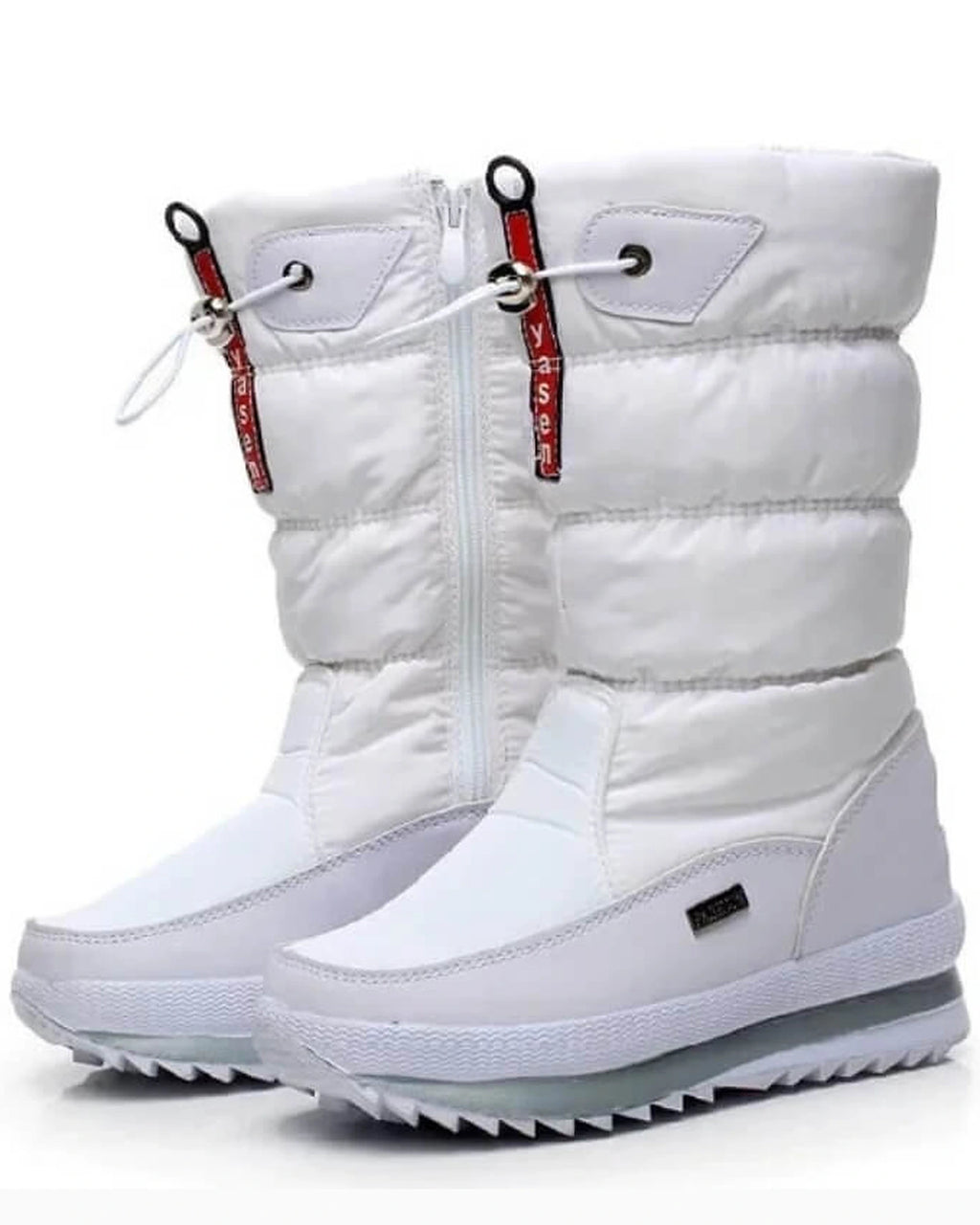 Women's Quilted Mid-Calf Snow Boots with Toggle Drawstring Collar – Maya Mae