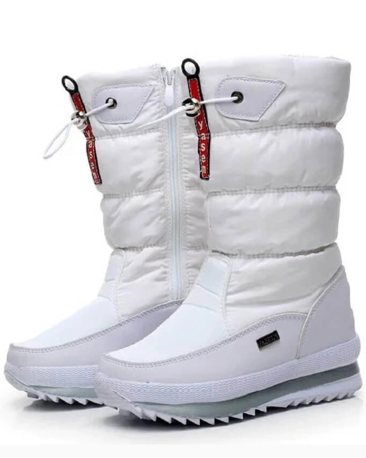 Women's Quilted Mid-Calf Snow Boots with Toggle Drawstring Collar – Maya Mae