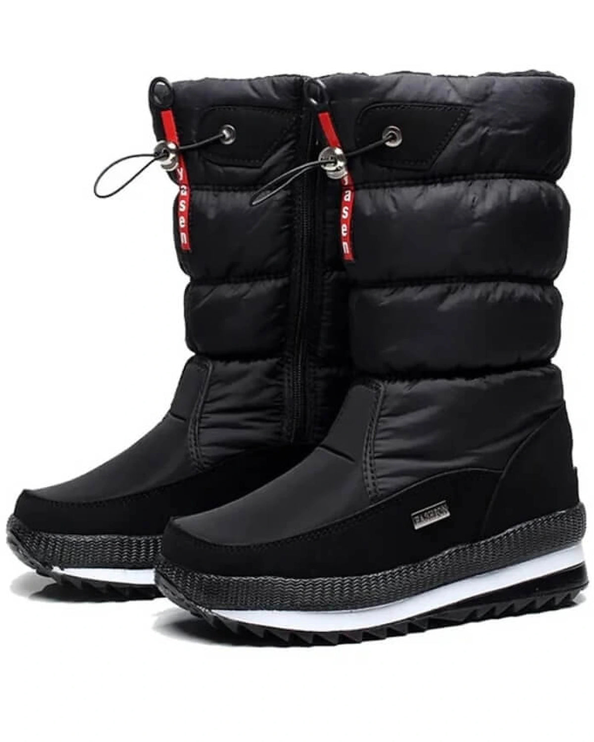 Women's Quilted Mid-Calf Snow Boots with Toggle Drawstring Collar – Maya Mae