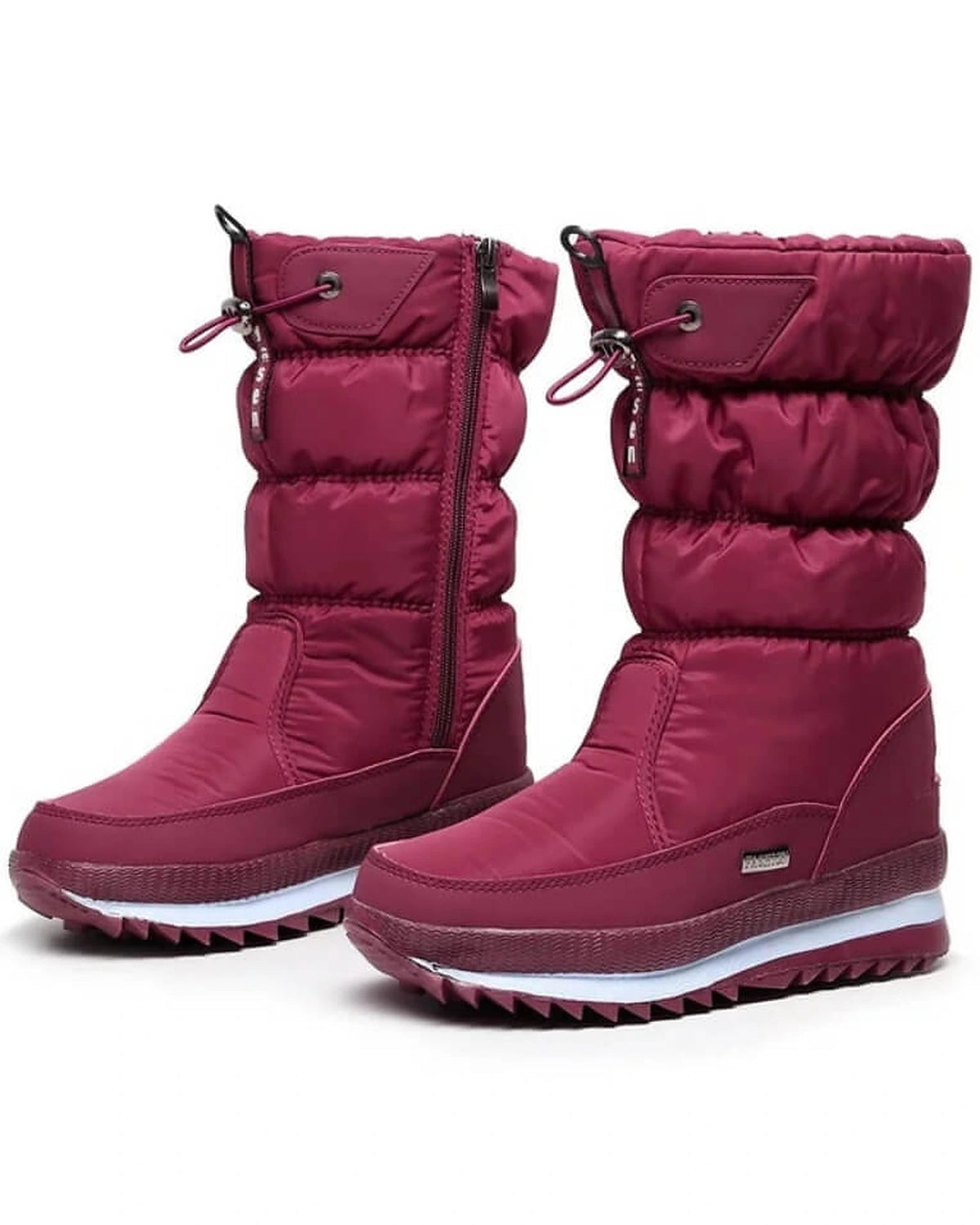Women's Quilted Mid-Calf Snow Boots with Toggle Drawstring Collar – Maya Mae