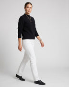 Women's Soft Mock Neck Jumper with Ribbed Cuffs in a Relaxed Fit – Amelie Mae