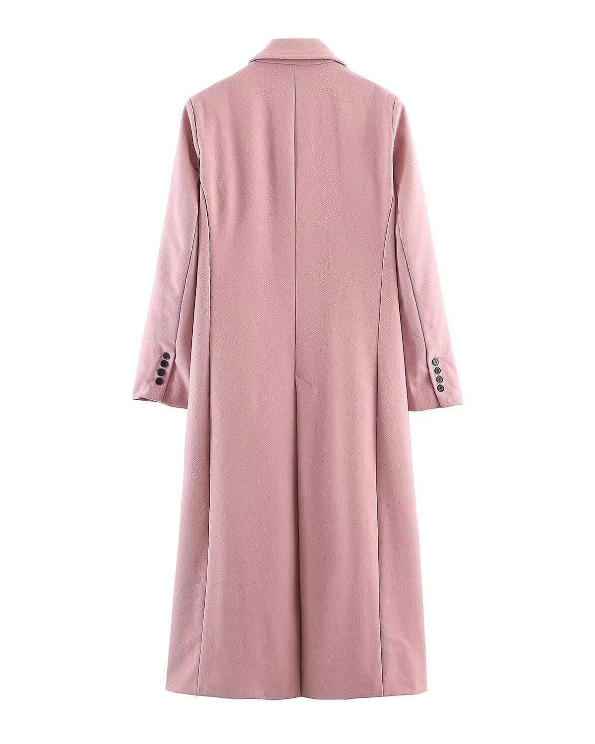 Women's Single-Button Longline Coat with Notched Lapels – Ivy Grey