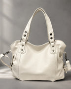 Women's Hobo Bag with Rivet Trim and Detachable Crossbody Strap, Slouchy Shoulder Bag – Sadie Rose