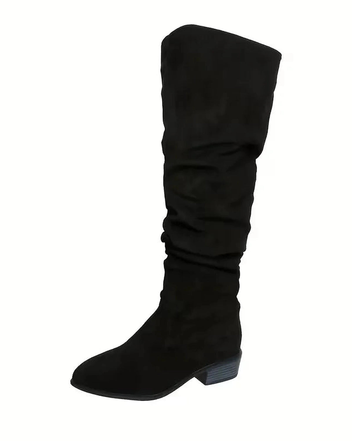 Women's Slouchy Suede Knee High Boots with Block Heel – Frankie Lou