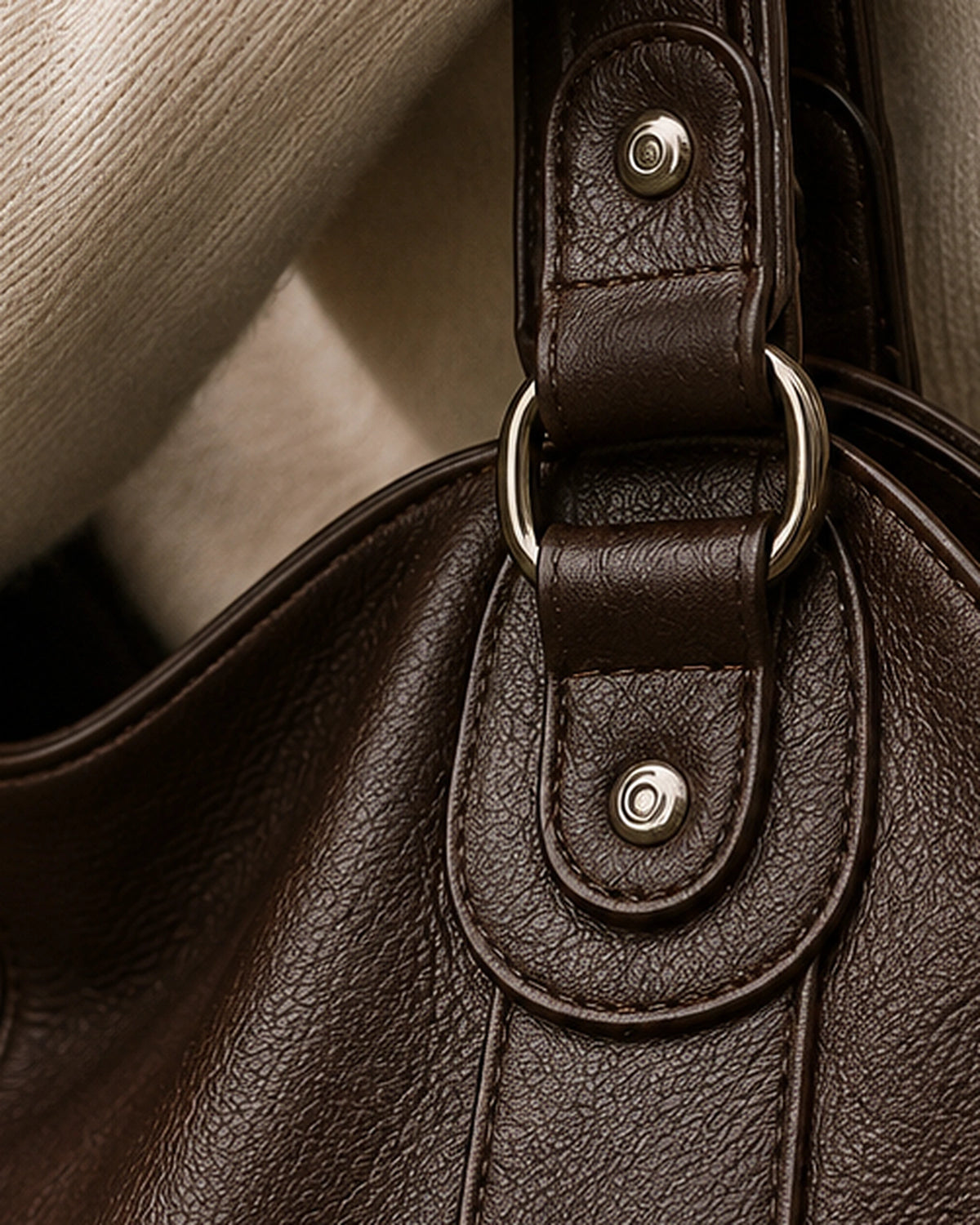 Women's Slouchy Tote Bag with Zipper and Detachable Strap, Faux Leather – Sadie Mae