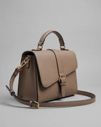 Women's Structured Crossbody Bag with Buckle Flap and Top Handle, Satchel Bag – Sadie Belle