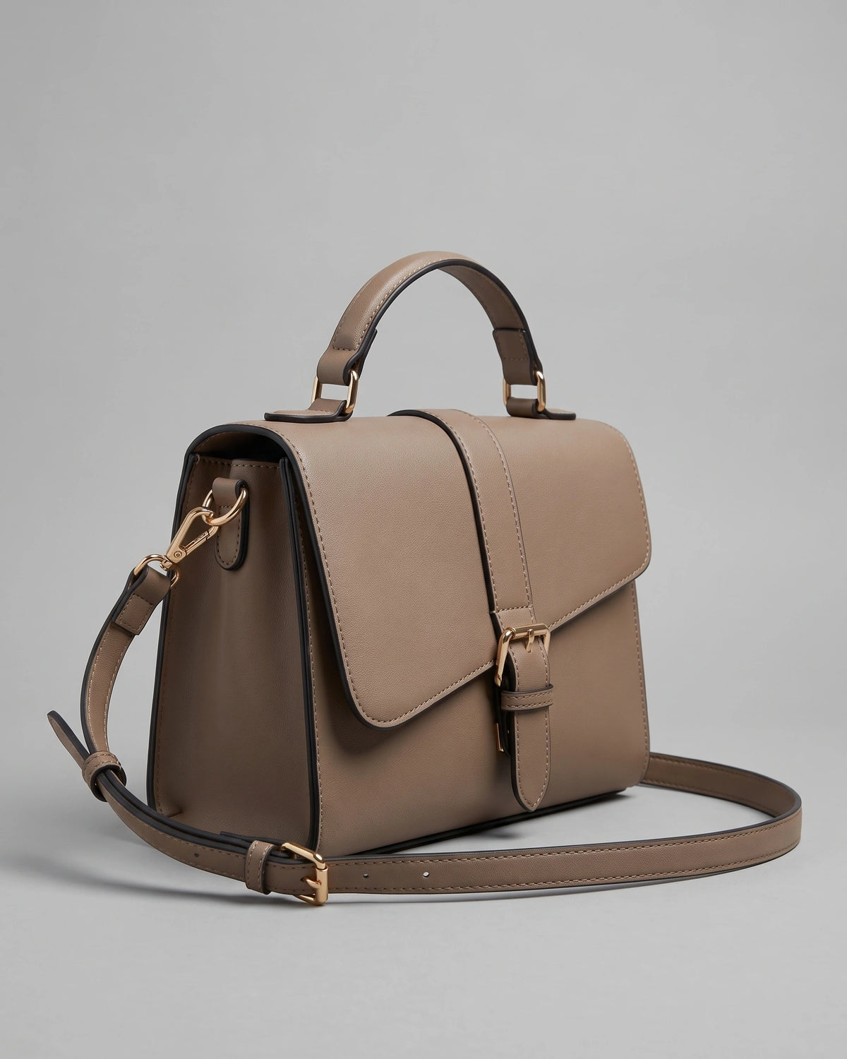 Women's Structured Crossbody Bag with Buckle Flap and Top Handle, Satchel Bag – Sadie Belle