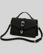 Women's Structured Crossbody Bag with Buckle Flap and Top Handle, Satchel Bag – Sadie Belle