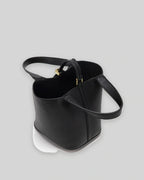 Women's Bucket Bag with Padlock Detail and Top Handles, Textured Leather-Look Shoulder Bag – Tessa Belle