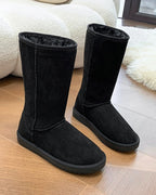 Women's Suede Mid-Calf Winter Boots with Faux Fur Lining – Ella Mae