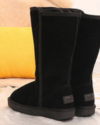 Women's Suede Mid-Calf Winter Boots with Faux Fur Lining – Ella Mae
