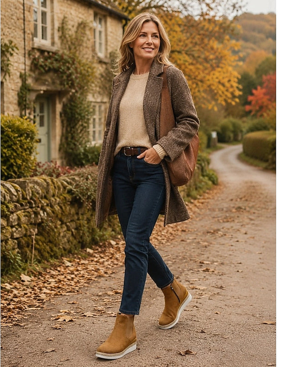Women's Suede Platform Chelsea Wedge Boots with Woven Sole Trim – Gwen Mae