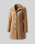 Women's Coat in a Tailored Straight Cut with Button Front and Welt Pockets for Winter – Gemma Jane