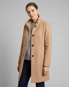 Women's Coat in a Tailored Straight Cut with Button Front and Welt Pockets for Winter – Gemma Jane