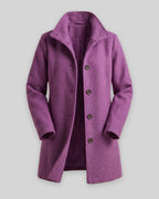 Women's Coat in a Tailored Straight Cut with Button Front and Welt Pockets for Winter – Gemma Jane
