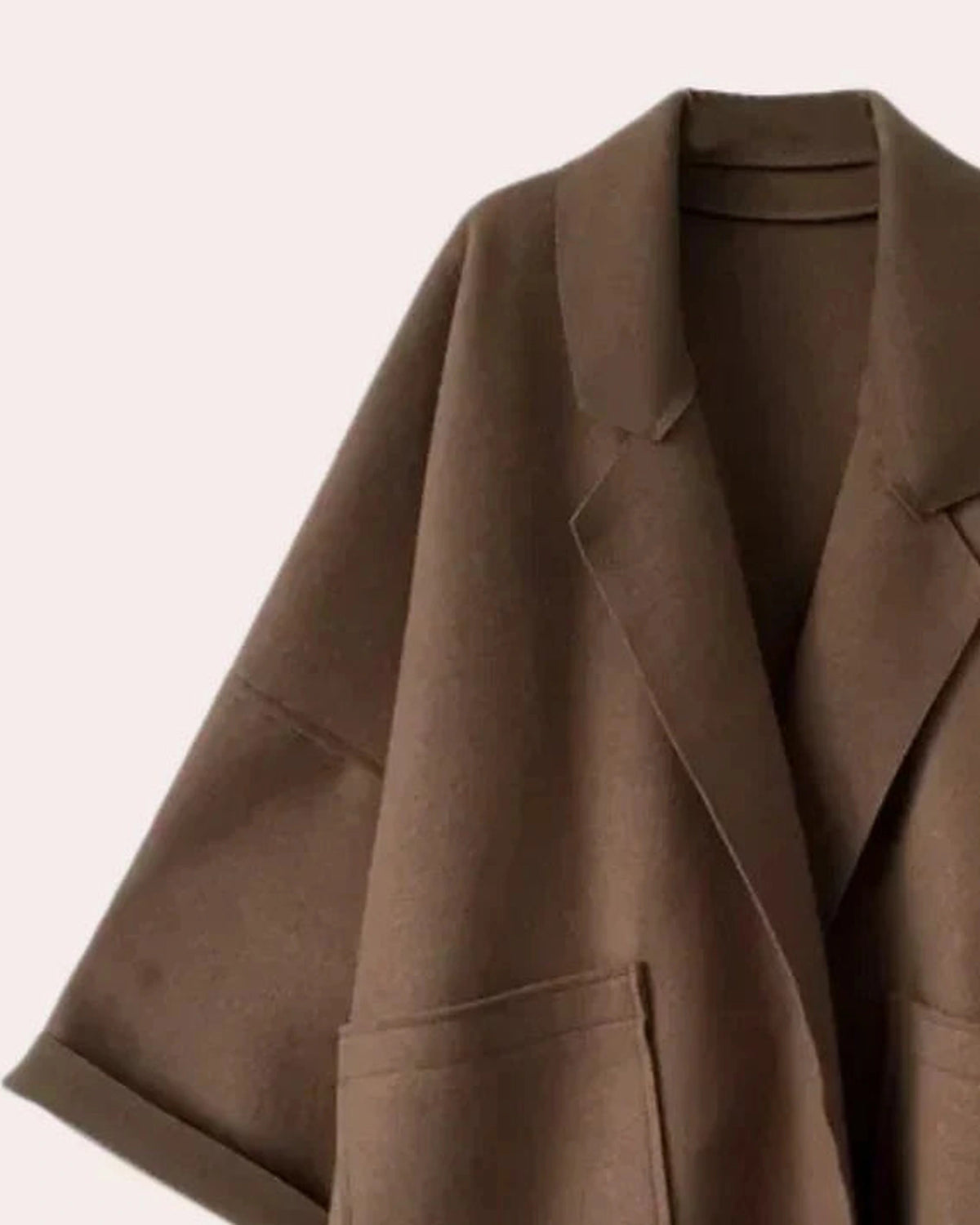 Women's Wide Lapel Oversized Trench Coat with Patch Pockets – Holly Grey