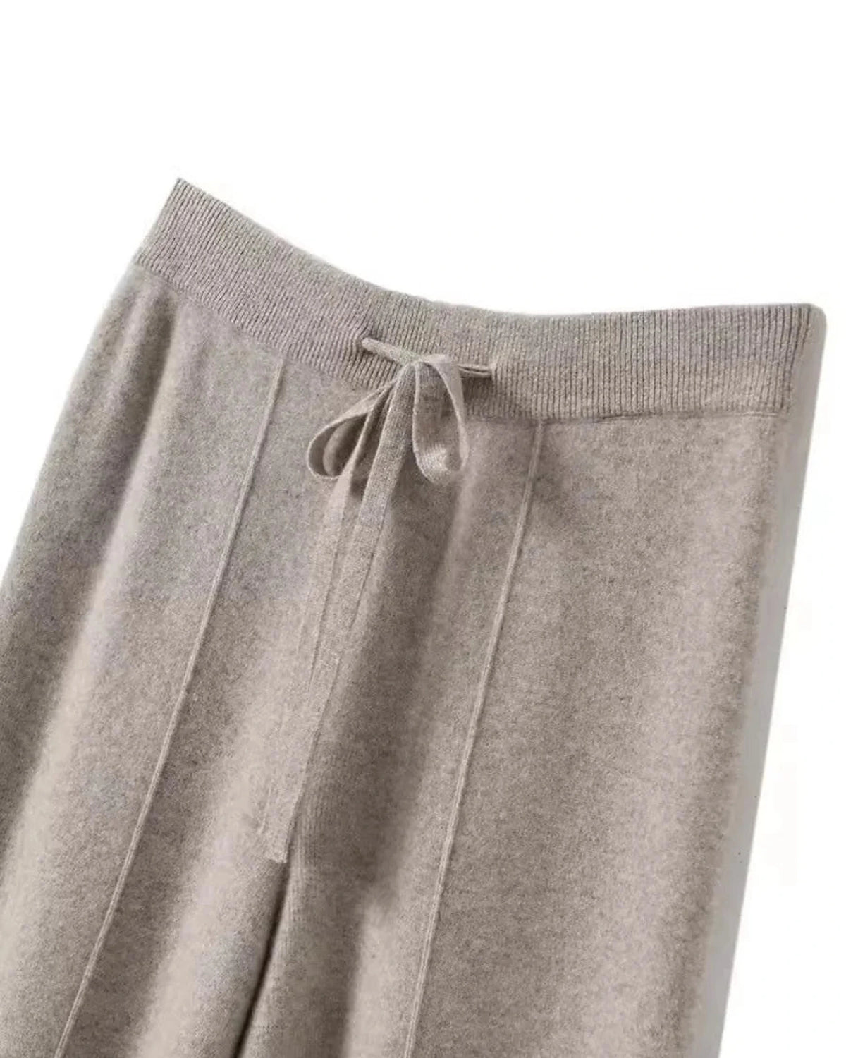 Women's Wide Leg Knitted Trousers with Drawstring Waist – Vesper Mae
