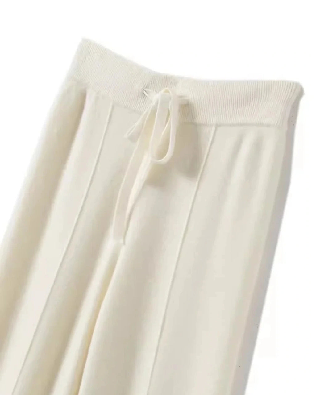Women's Wide Leg Knitted Trousers with Drawstring Waist – Vesper Mae