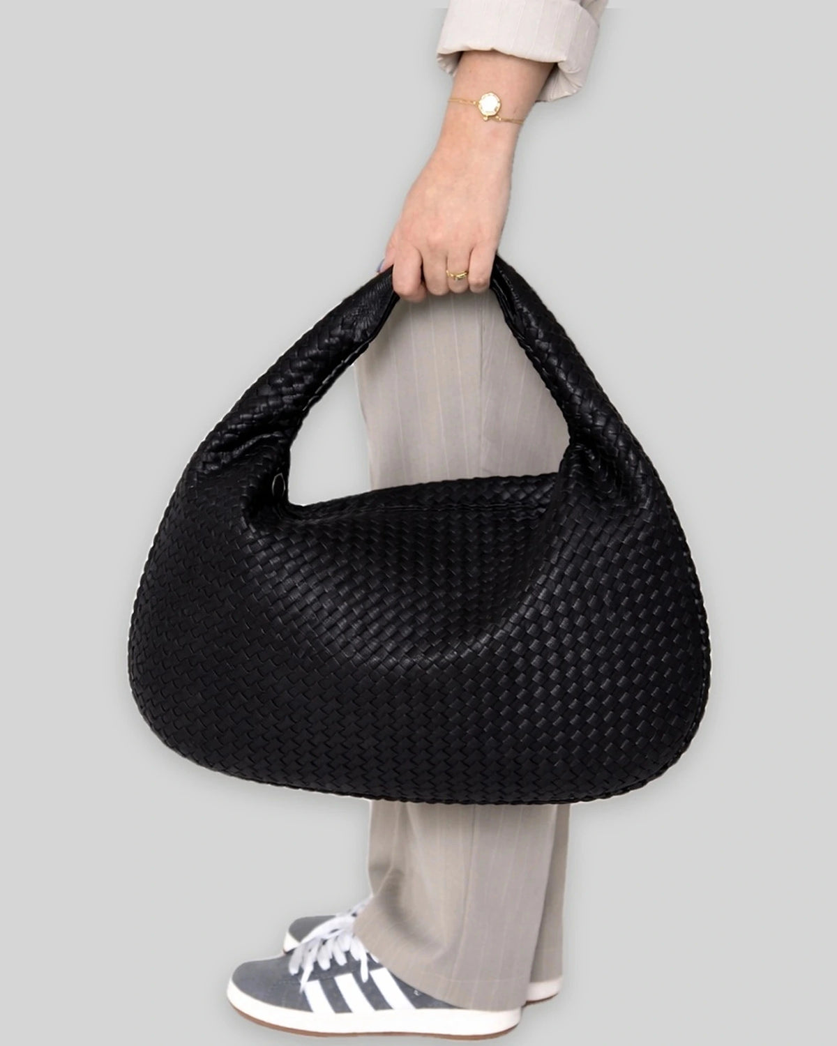 Women's Shoulder Bag, Woven Hobo Bag with Braided Handle for Everyday Use – Quinn Belle