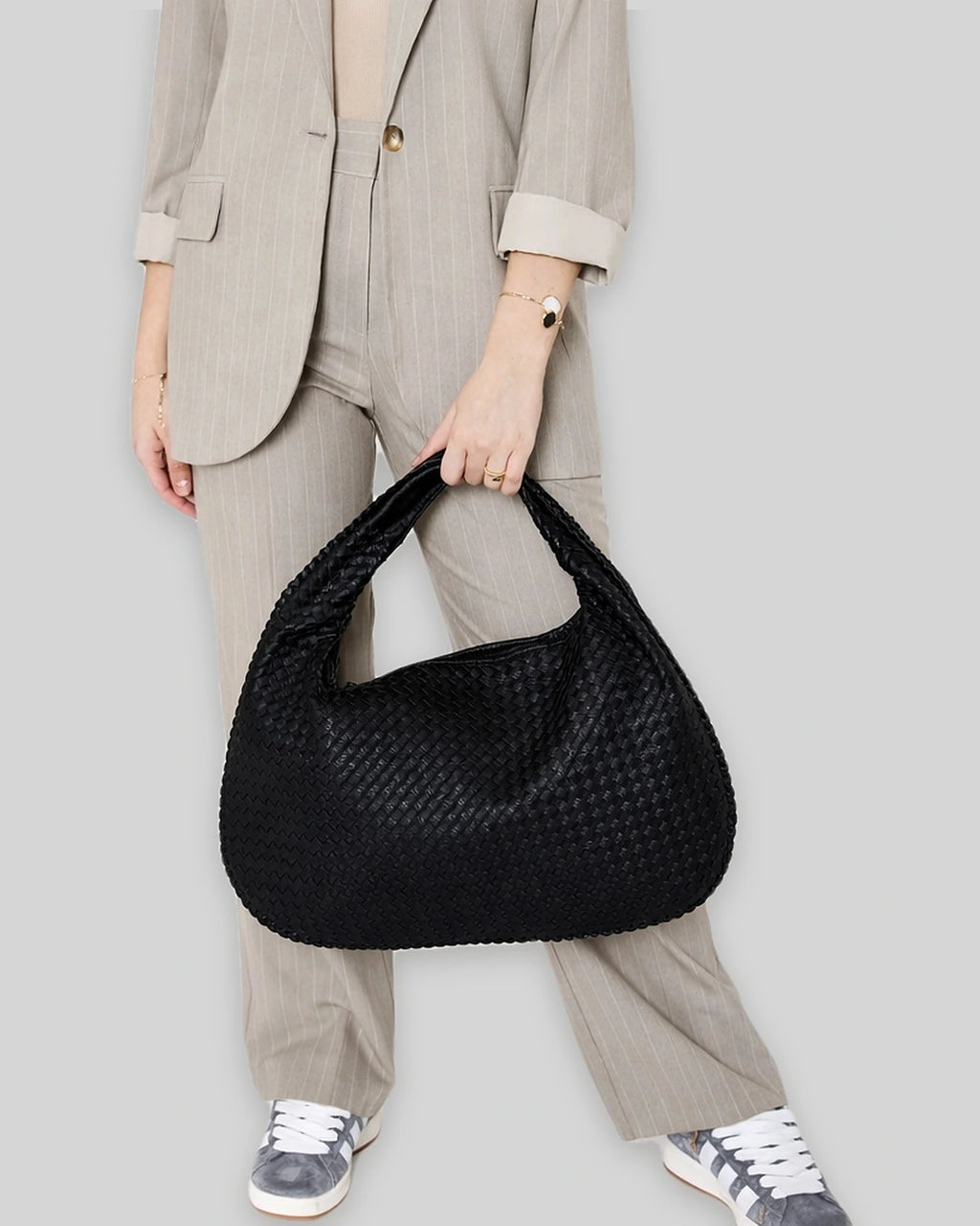Women's Shoulder Bag, Woven Hobo Bag with Braided Handle for Everyday Use – Quinn Belle