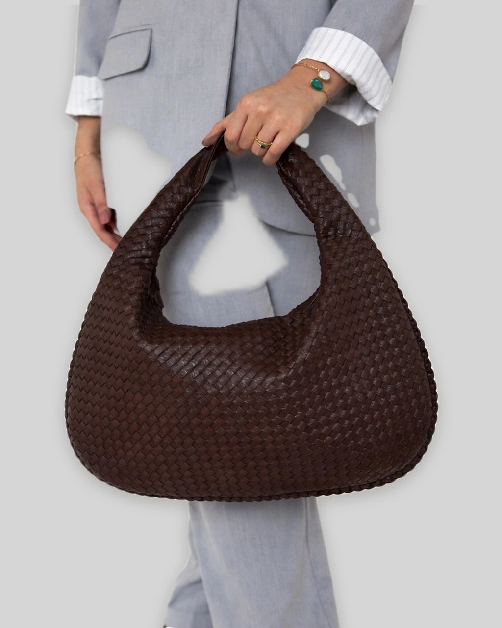 Women's Shoulder Bag, Woven Hobo Bag with Braided Handle for Everyday Use – Quinn Belle