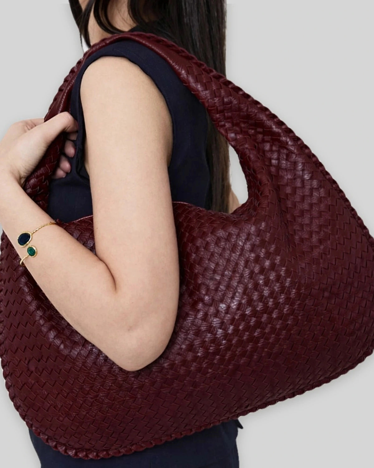 Women's Shoulder Bag, Woven Hobo Bag with Braided Handle for Everyday Use – Quinn Belle