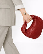 Women's Handbag in Vegan Leather, Woven Knot Handle Bag with Spacious Interior – Ruby Mae