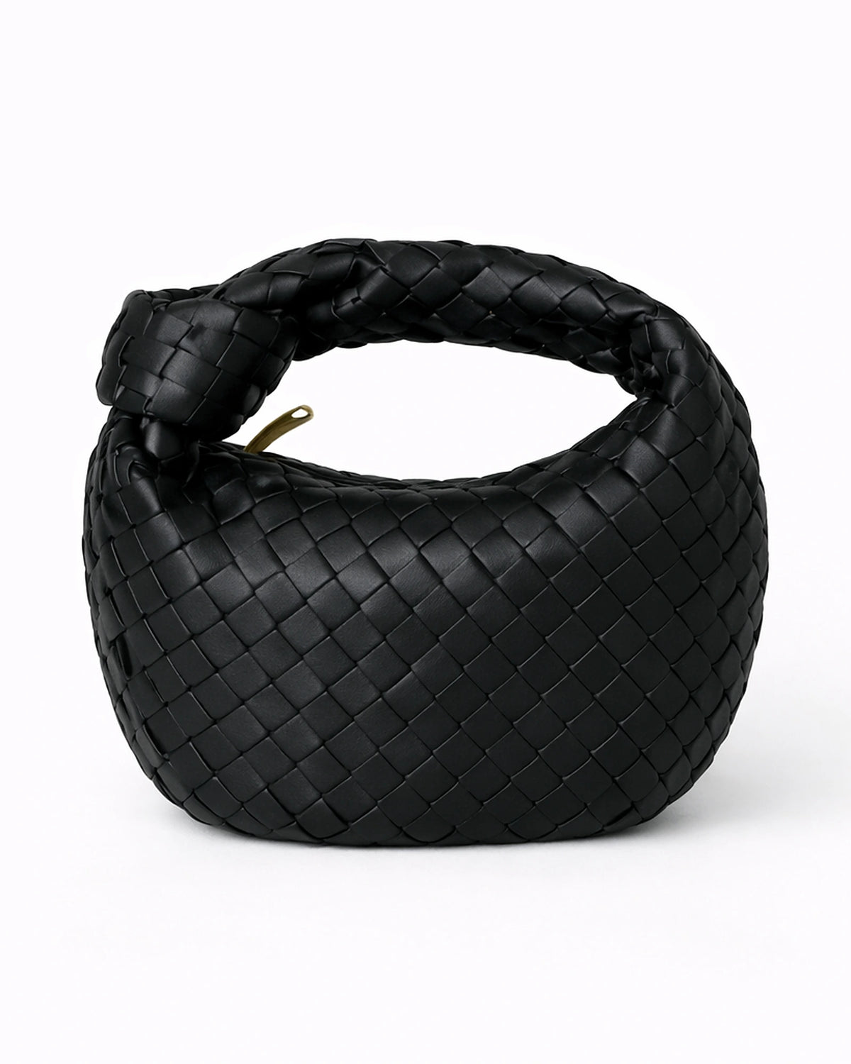 Women's Handbag in Vegan Leather, Woven Knot Handle Bag with Spacious Interior – Ruby Mae