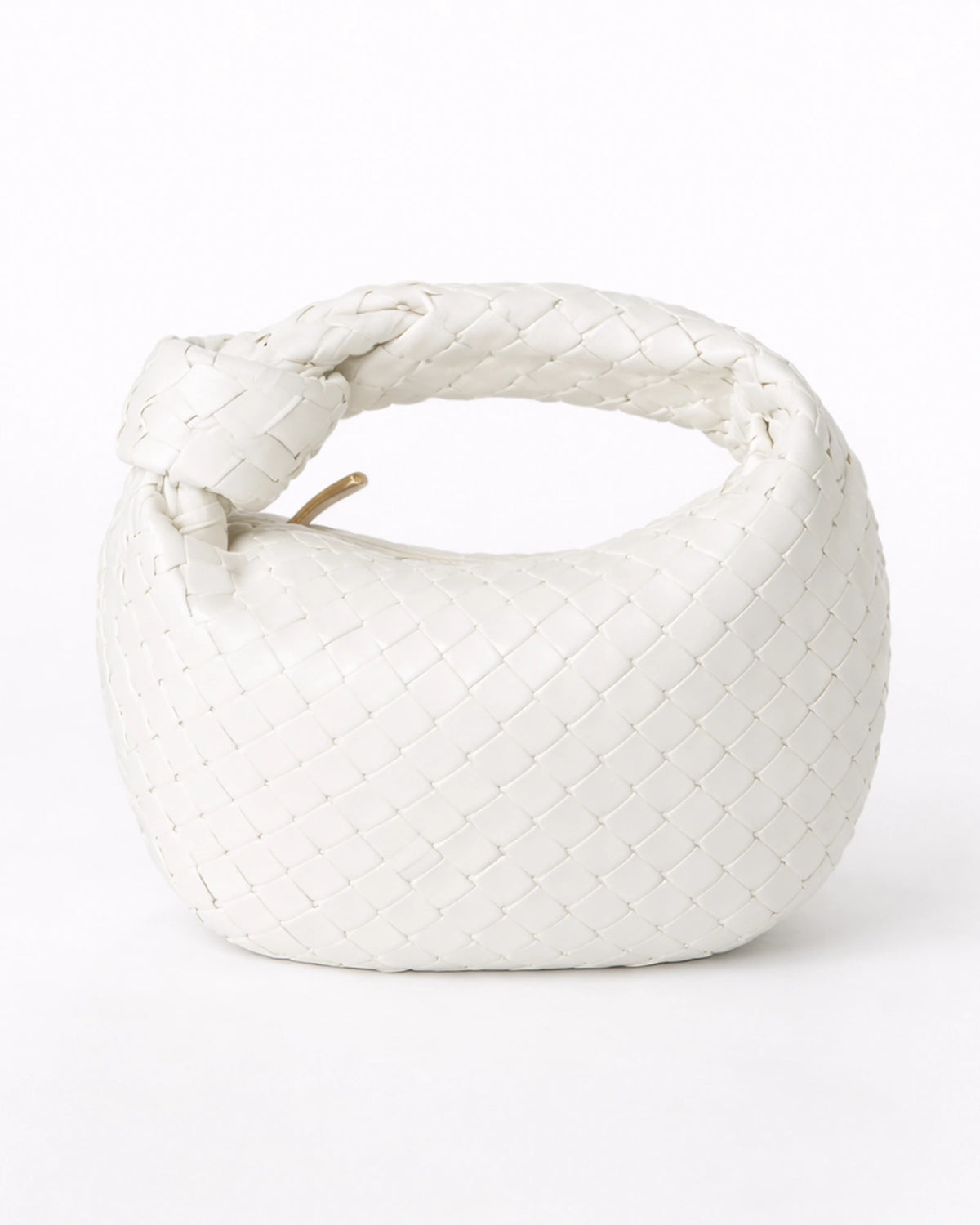 Women's Handbag in Vegan Leather, Woven Knot Handle Bag with Spacious Interior – Ruby Mae