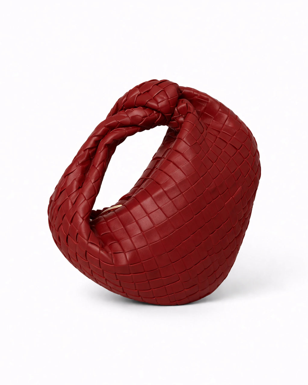 Women's Handbag in Vegan Leather, Woven Knot Handle Bag with Spacious Interior – Ruby Mae