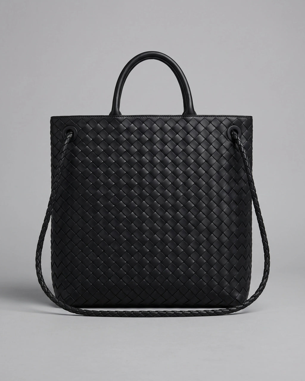 Women's Tote Bag Handbag in Soft Woven Leather with Knot Clasp Fastening – Quinn Rose
