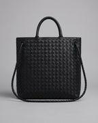 Women's Tote Bag Handbag in Soft Woven Leather with Knot Clasp Fastening – Quinn Rose