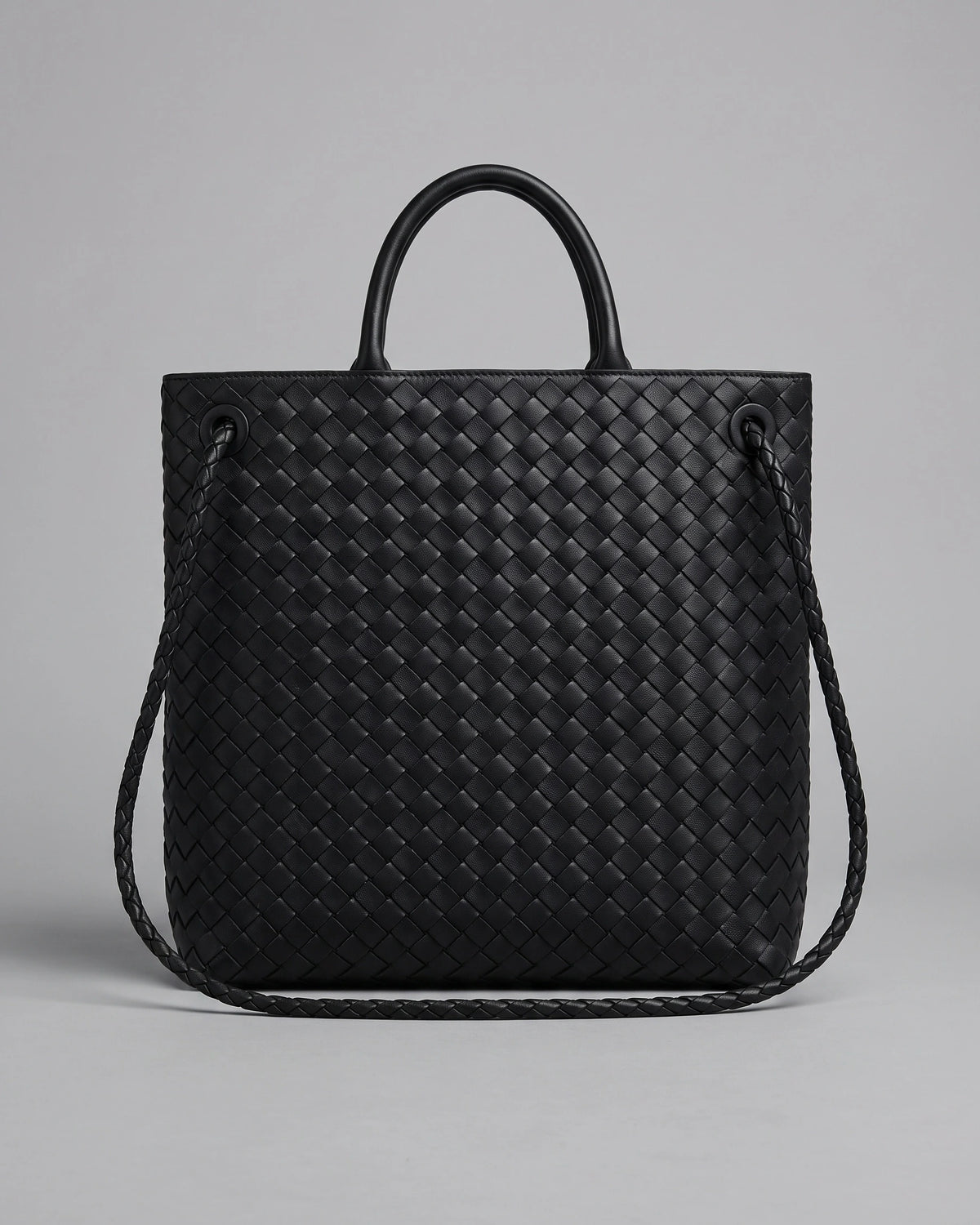 Women's Tote Bag Handbag in Soft Woven Leather with Knot Clasp Fastening – Quinn Rose