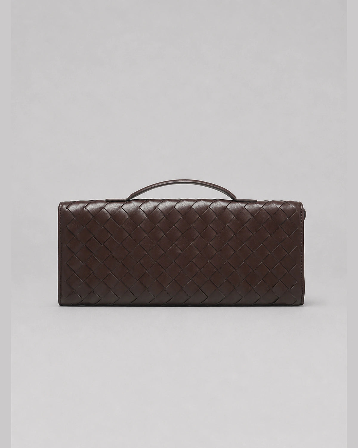 Women's Clutch Bag Woven in Leather Look, Evening Bag with Top Handle and Detachable Strap – Daphne